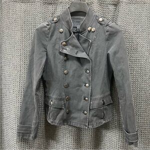 Anthropologie Marrakech Nadia Field Military Jacket in dark gray Size Small